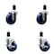 Service Caster 4'' SS Solid Poly Wheel Swivel 1-1/2'' Expanding Stem Caster Set 2 Brakes, 4PK SCC-SSEX20S414-SPUS-2-TLB-2-112 - alternate 1
